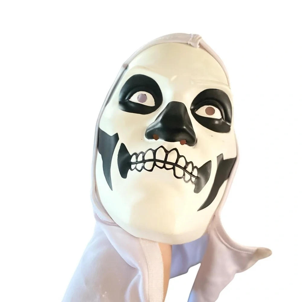 Spirit Halloween Grim Reaper youth Costume Black spooky haunted ghoul scary Mask - Picture 7 of 11